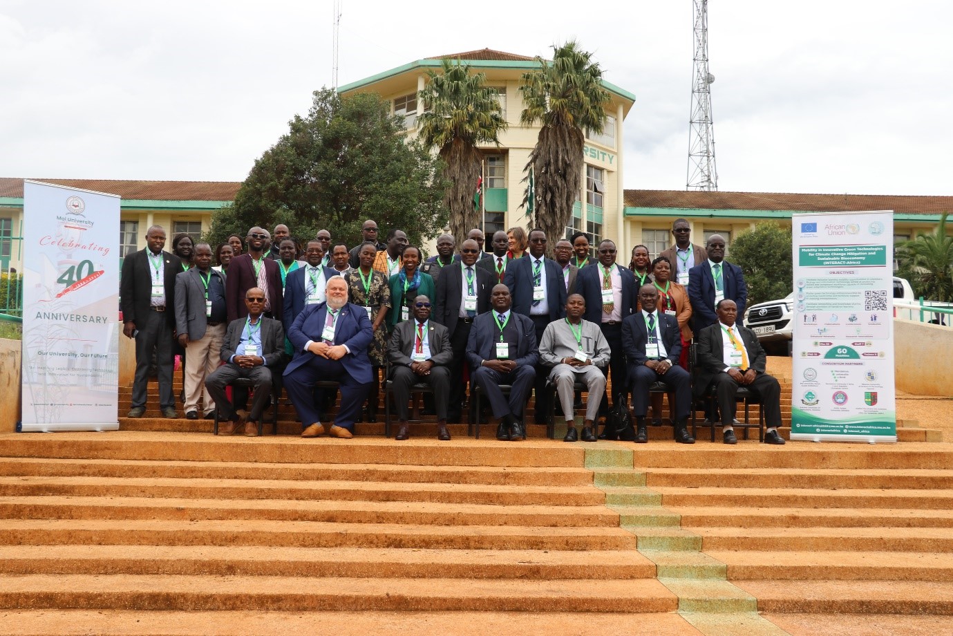 A group Photo after the Signing of the Consortium Agreement of the Interact Africa Project Moi University, Main Campus Eldoret, Kenya.