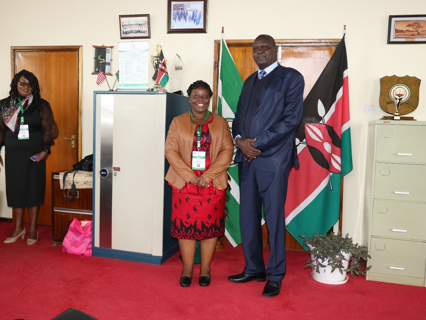 Prof. Faith Mabiki main Coordinator for Interact – Africa Project (SUA) with the Vice Chancellor for MU Prof. Isaac Kimengi