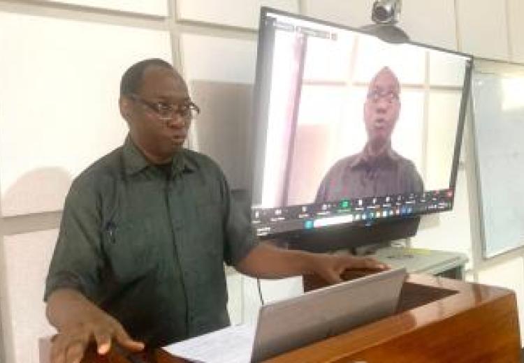 Principal of the College of Natural and Applied Sciences, Dr. Geoffrey Karugila officiate opening the discussion on behalf of Vice Chancellor of the Sokoine University of Agriculture Prof. Raphael Chubunda.