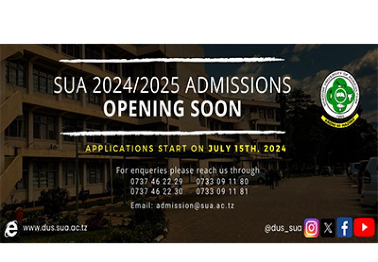 SUA 2024/2025 ADMISSIONS
