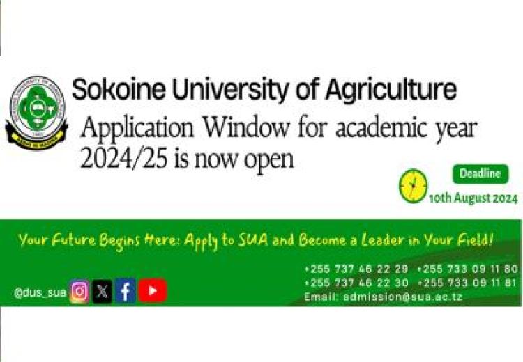 CALL FOR APPLICATIONS for Undergraduate Programmes in the Academic Year 2024/2025 for SUA