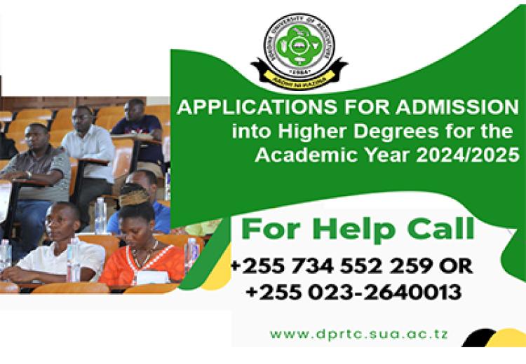 APPLICATIONS FOR ADMISSION into Higher Degrees for the Academic Year 2024-2025