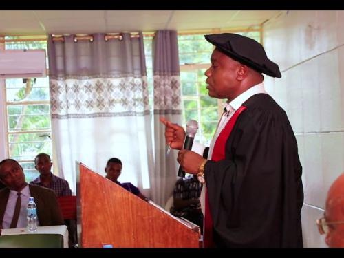 Prof. Maulid Walad Mwatawala of Sokoine University of Agriculture presenting his professorial inaugural lecture on Facilitating International Agricultural Trade through Science: The Case of Tephritid Flies