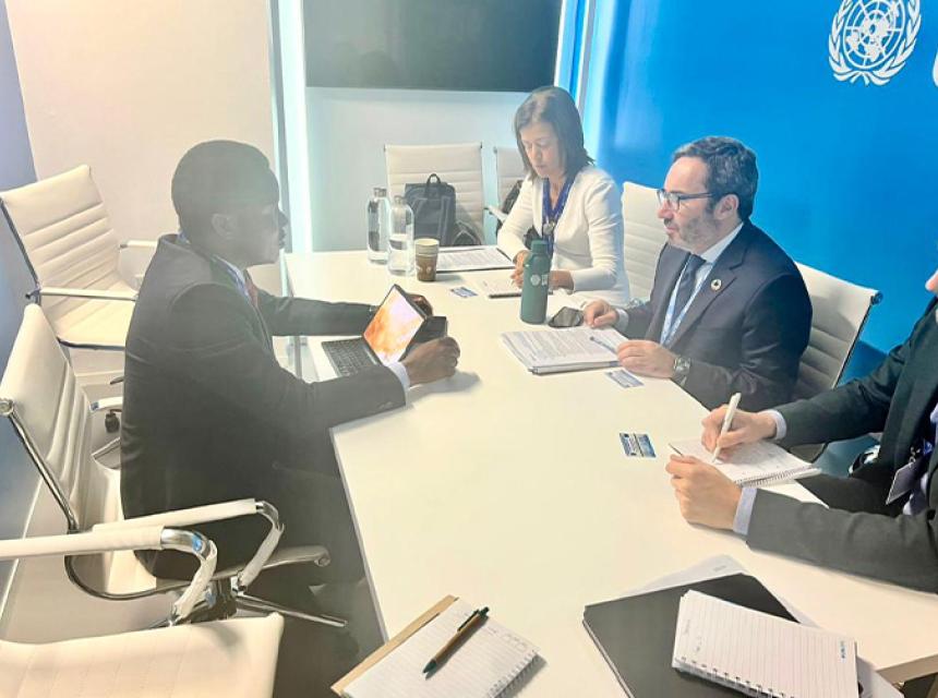 COP28: Minister Jafo and UNOPS Collaborate on Climate Solutions