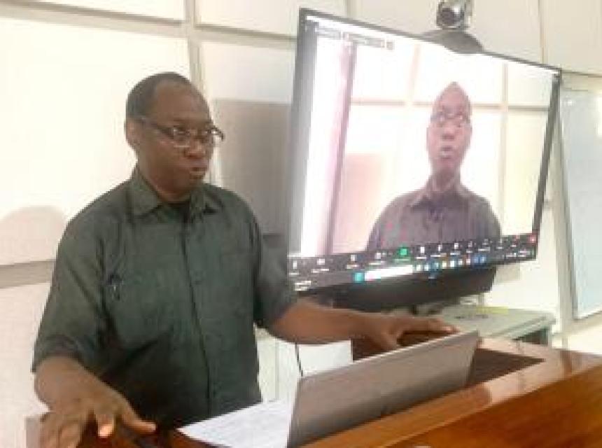 Principal of the College of Natural and Applied Sciences, Dr. Geoffrey Karugila officiate opening the discussion on behalf of Vice Chancellor of the Sokoine University of Agriculture Prof. Raphael Chubunda.