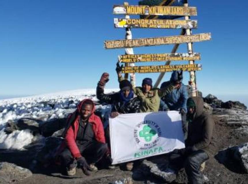 A team of BSc. Wildlife Management students from the Department of Wildlife Management Celebrating their achievement