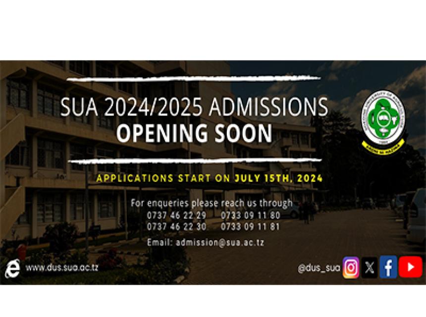 SUA 2024/2025 ADMISSIONS